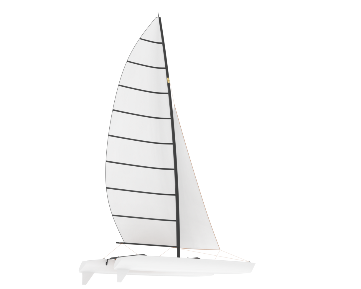 Sail boat isolated on background. 3d rendering - illustration png