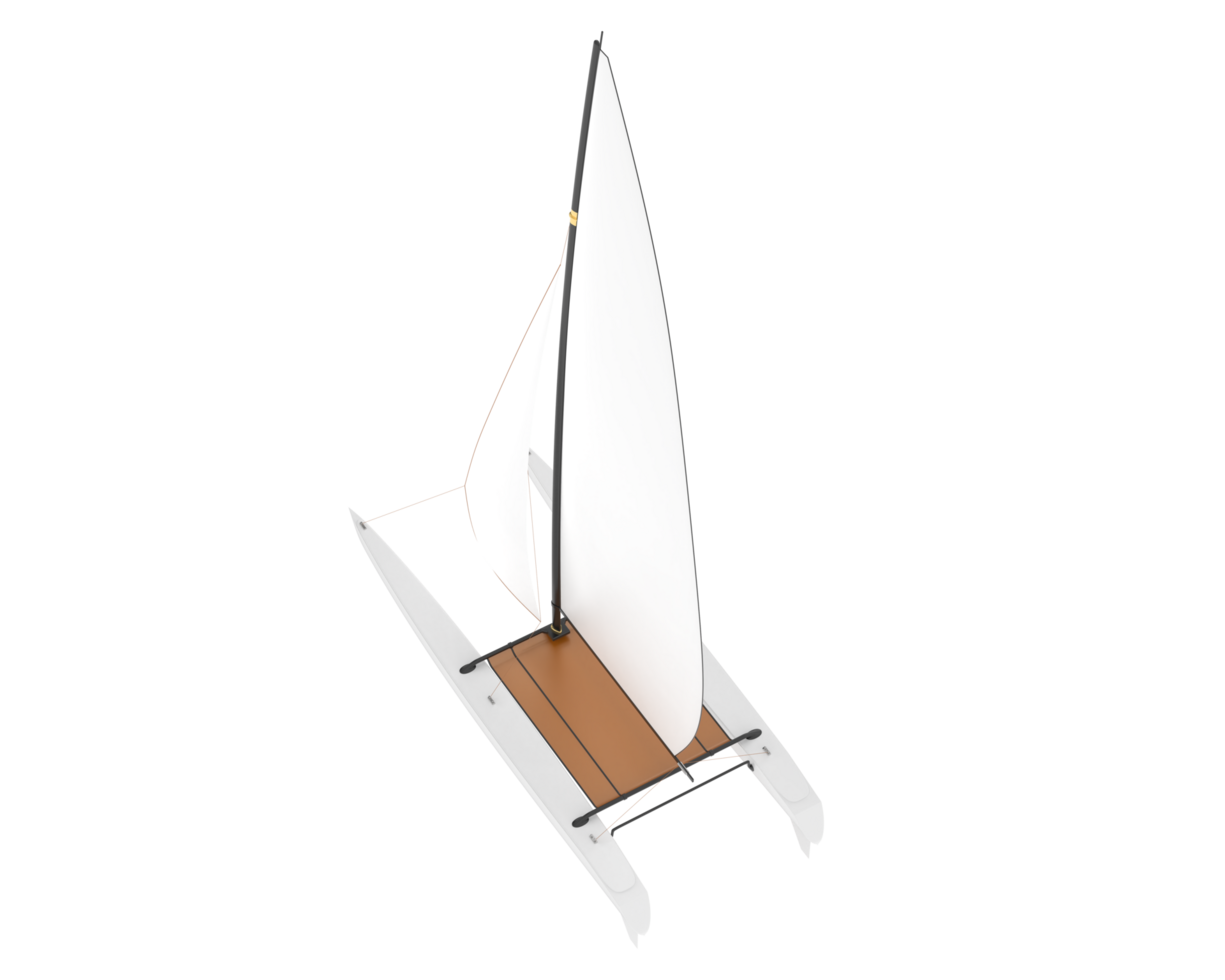 Sail boat isolated on background. 3d rendering - illustration png