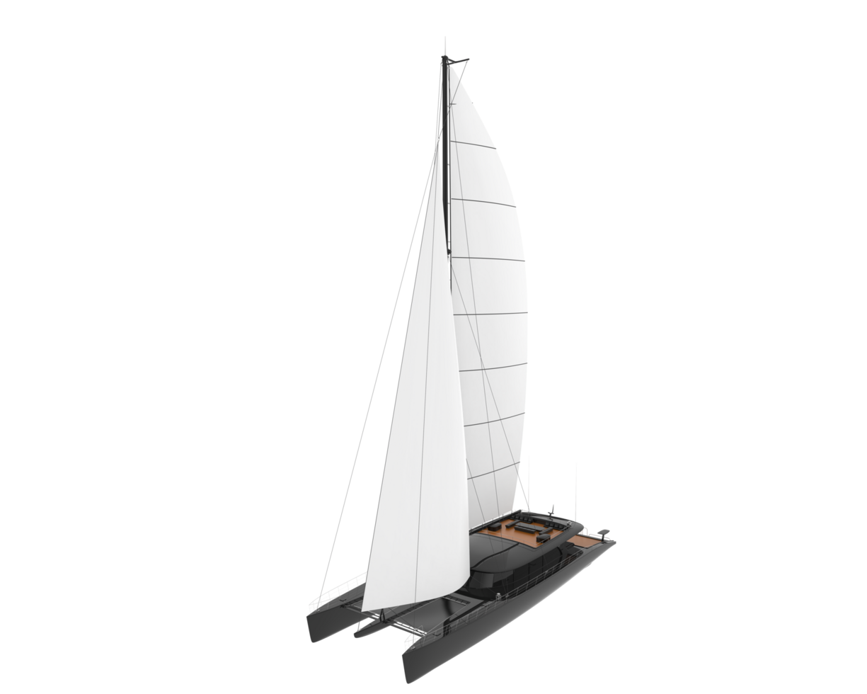 Sail boat isolated on background. 3d rendering - illustration png