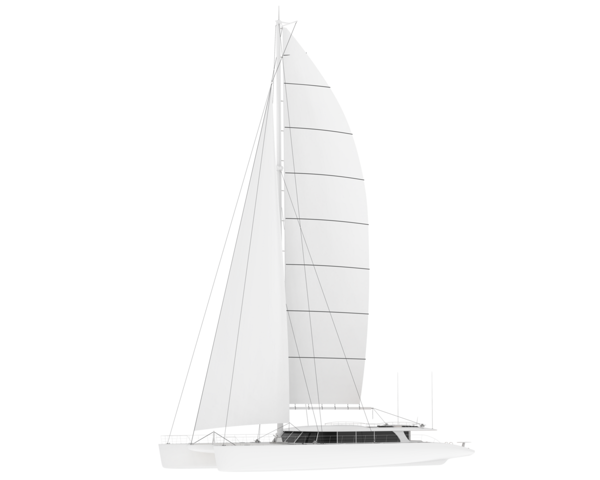 Sail boat isolated on background. 3d rendering - illustration png