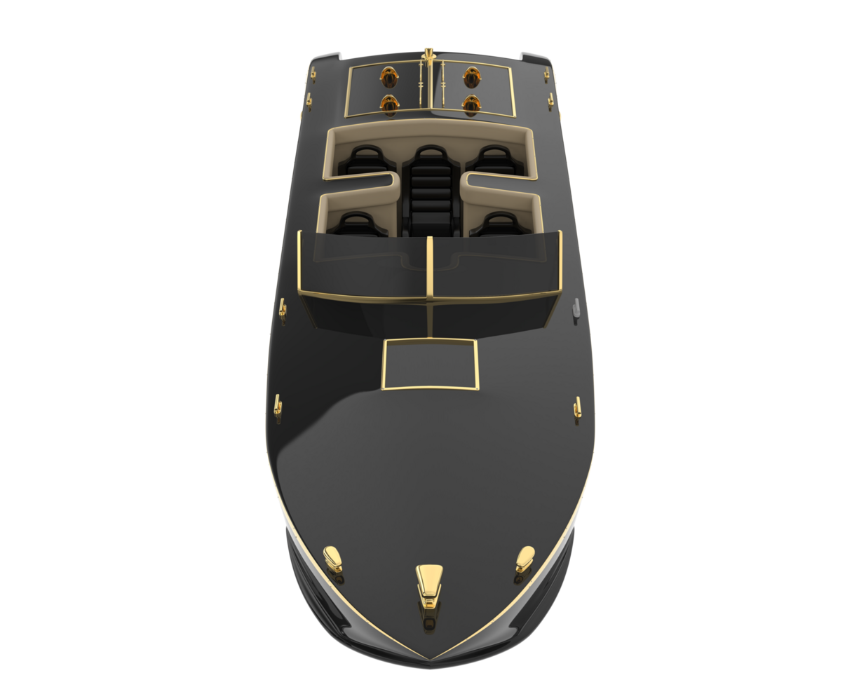 Speed boat isolated on background. 3d rendering - illustration png
