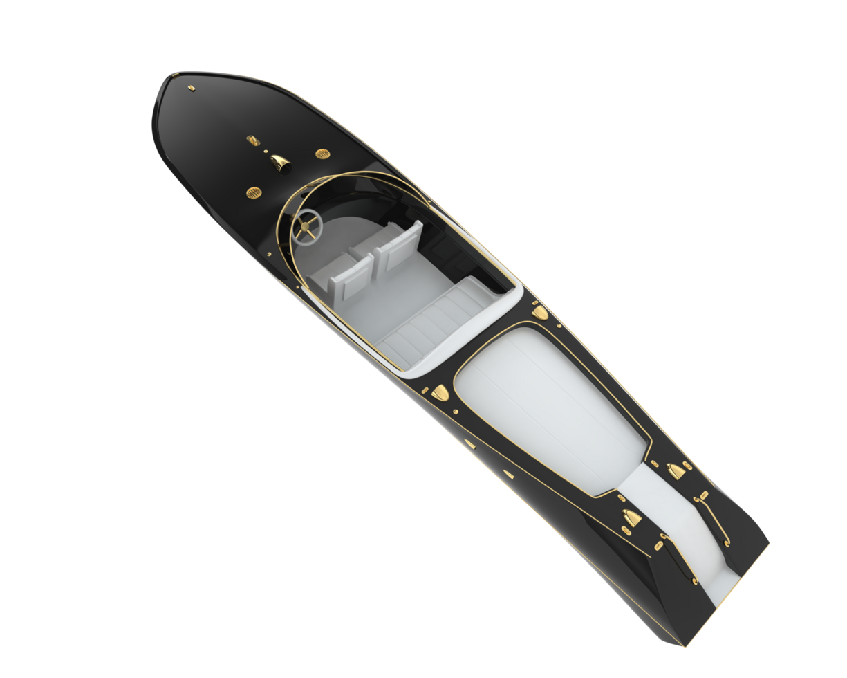 Speed boat isolated on background. 3d rendering - illustration png