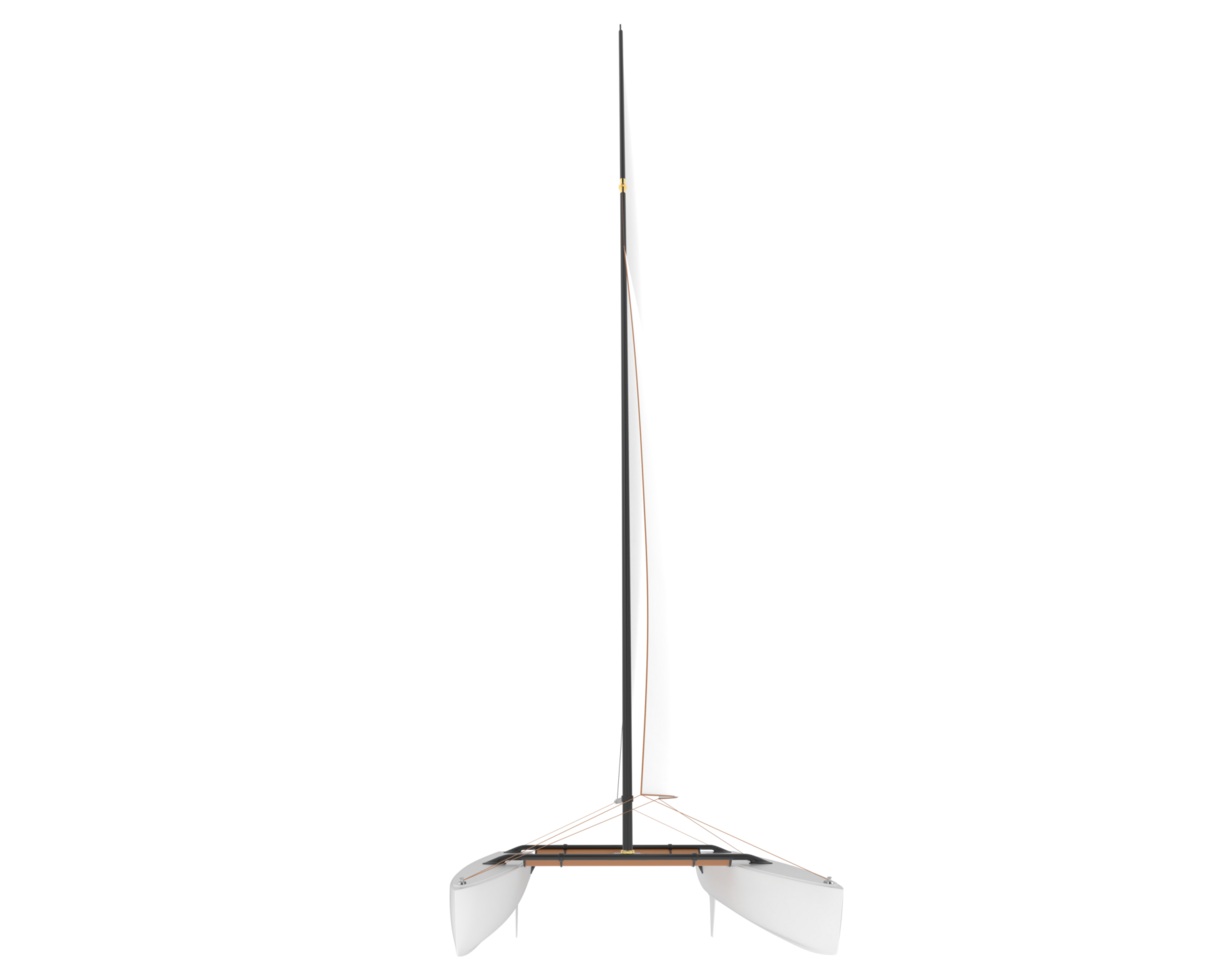 Sail boat isolated on background. 3d rendering - illustration png