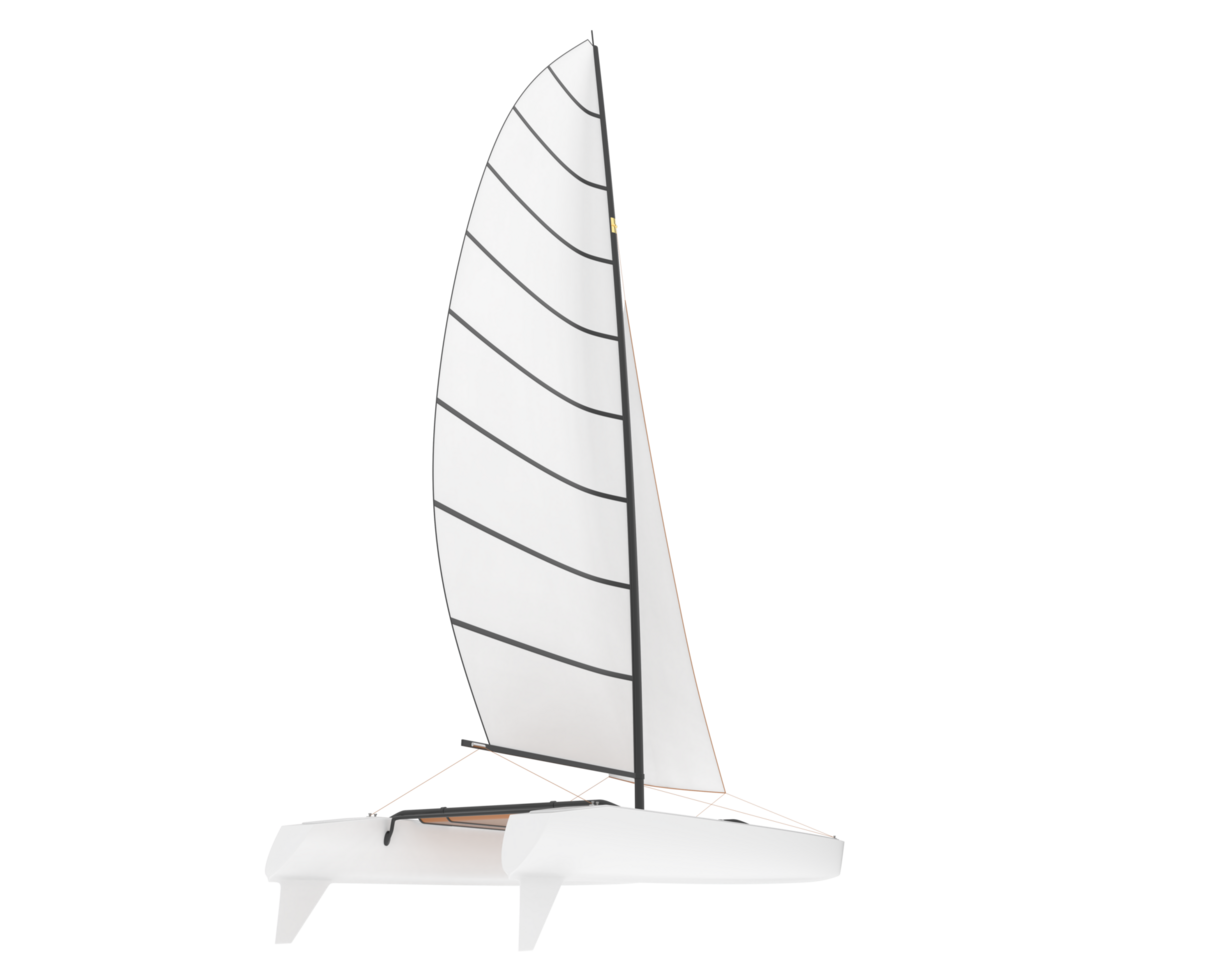Sail boat isolated on background. 3d rendering - illustration png