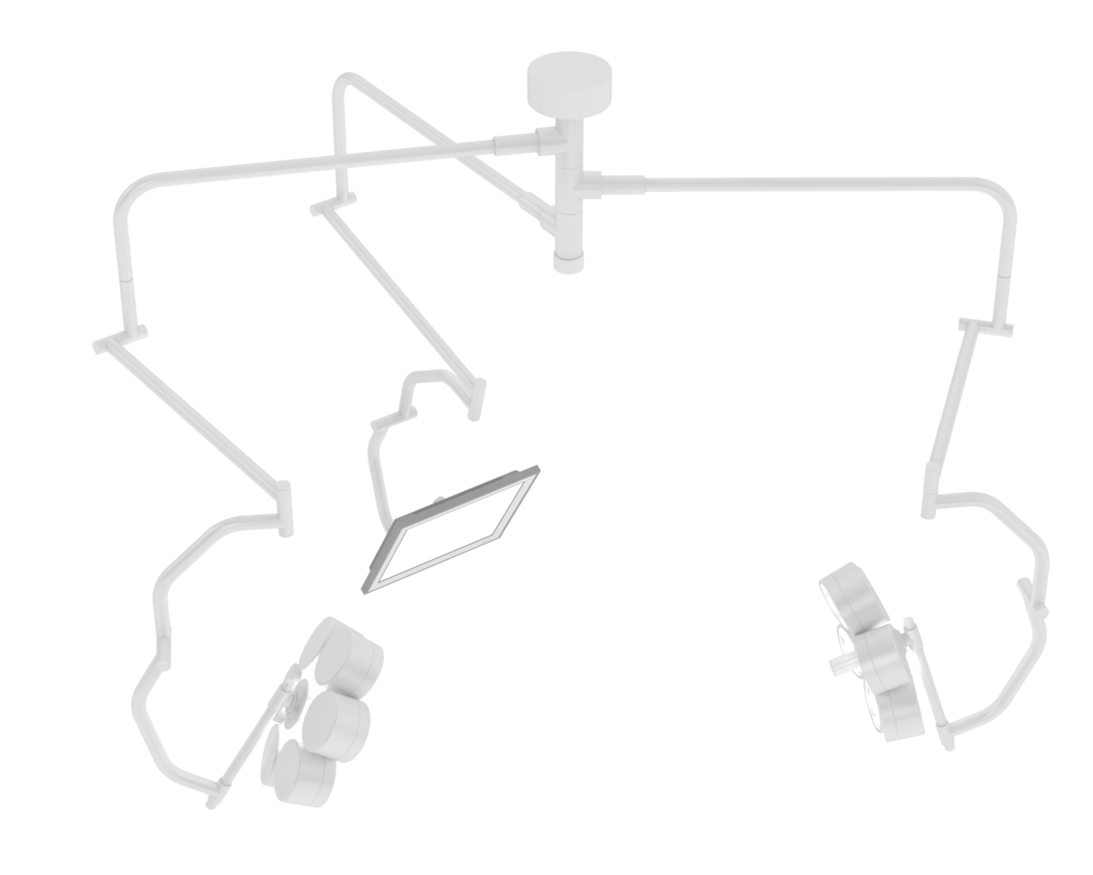 Hospital lights isolated on background. 3d rendering - illustration png