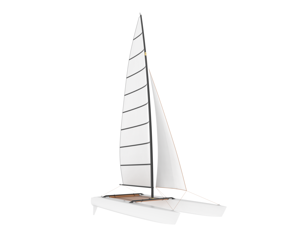 Sail boat isolated on background. 3d rendering - illustration png