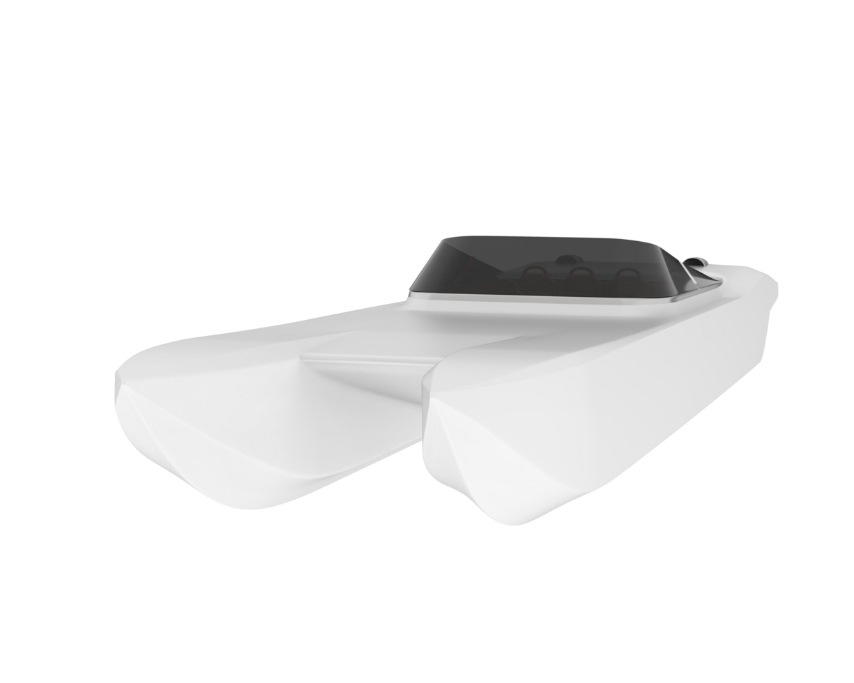 Speed boat isolated on background. 3d rendering - illustration png