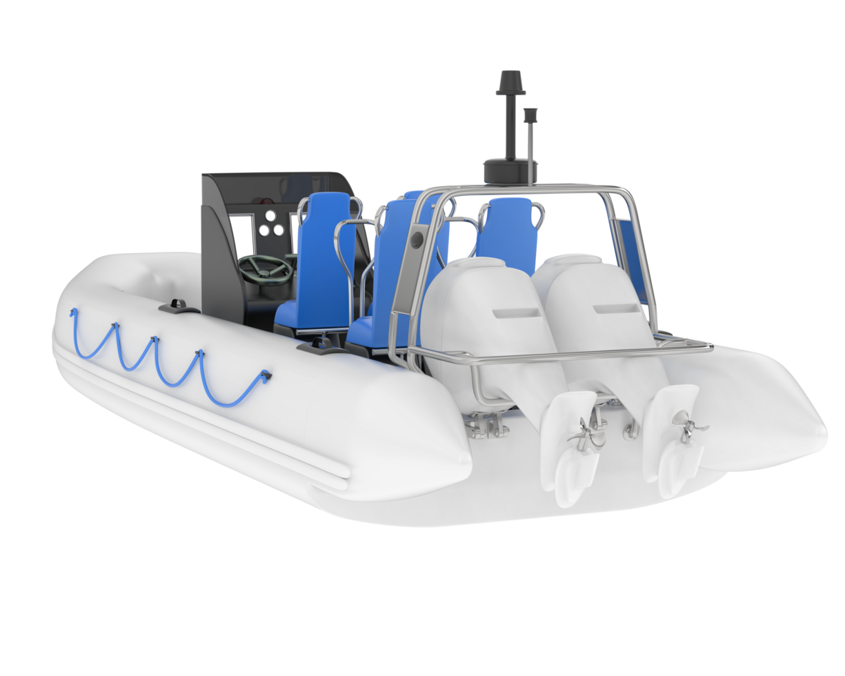 Boat isolated on background. 3d rendering - illustration png