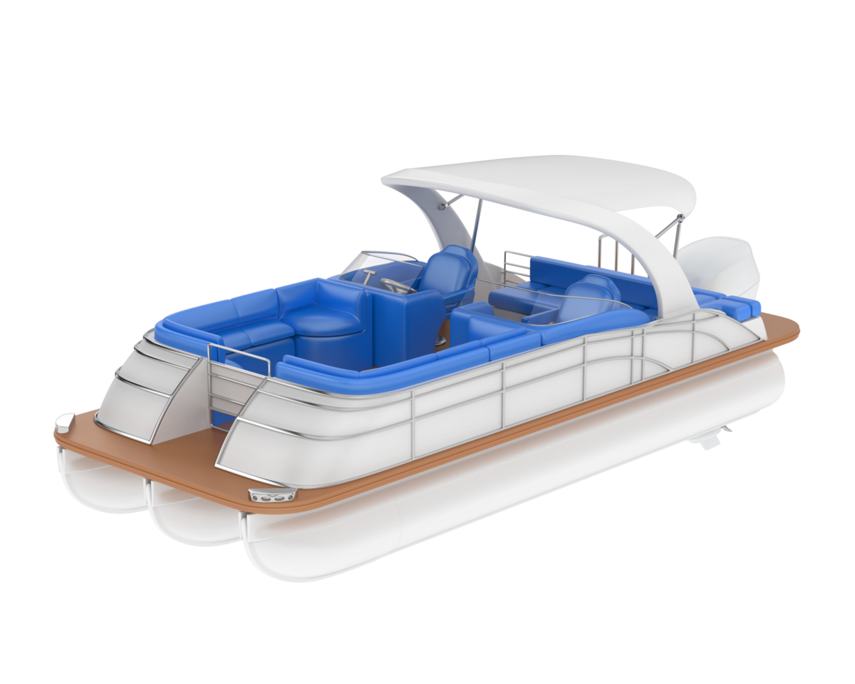 Small boat isolated on background. 3d rendering - illustration png