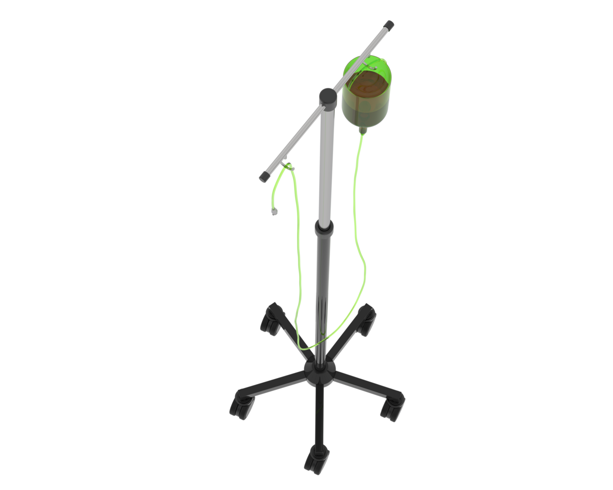 Iv pole isolated on background. 3d rendering - illustration png