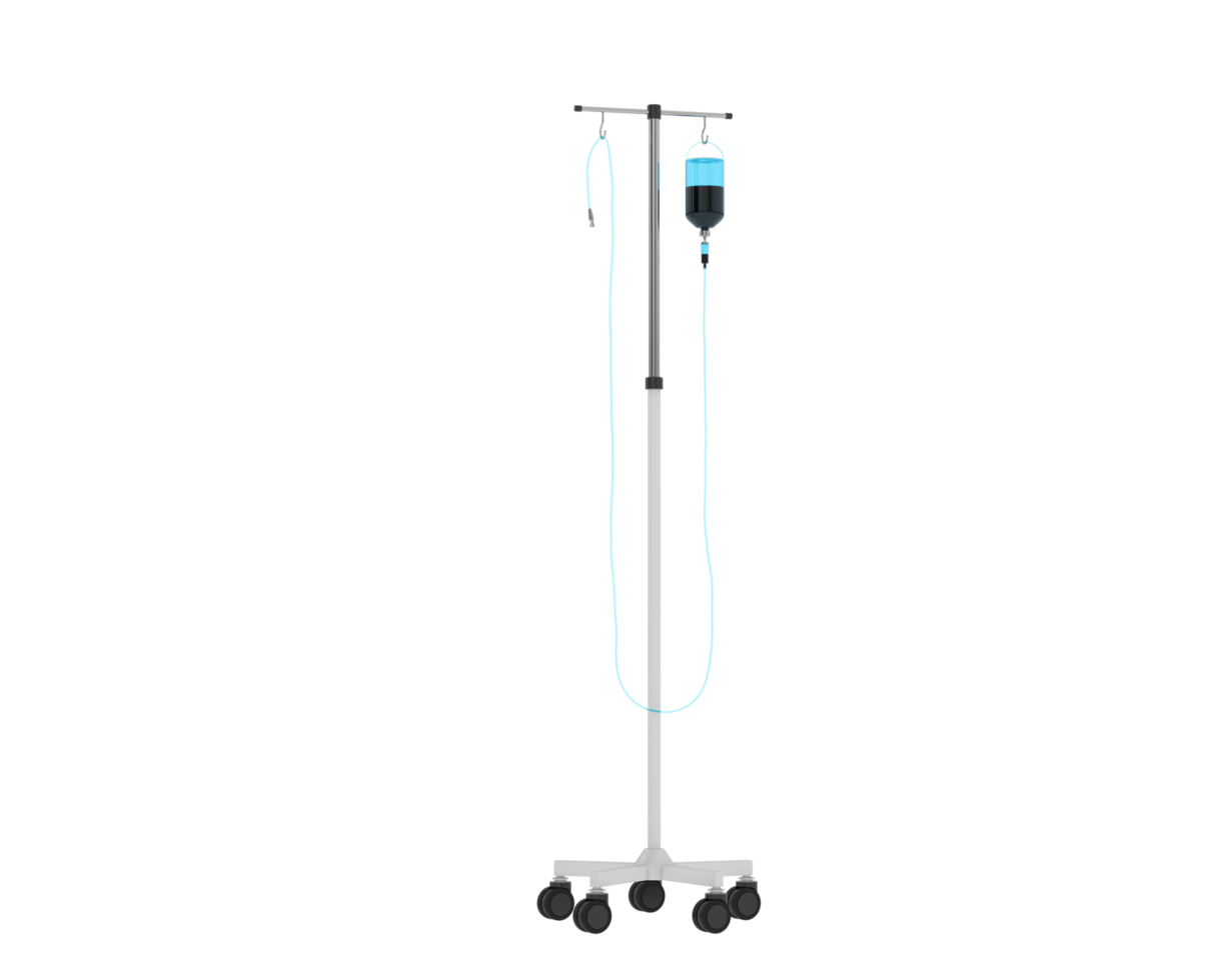 Iv pole isolated on background. 3d rendering - illustration png