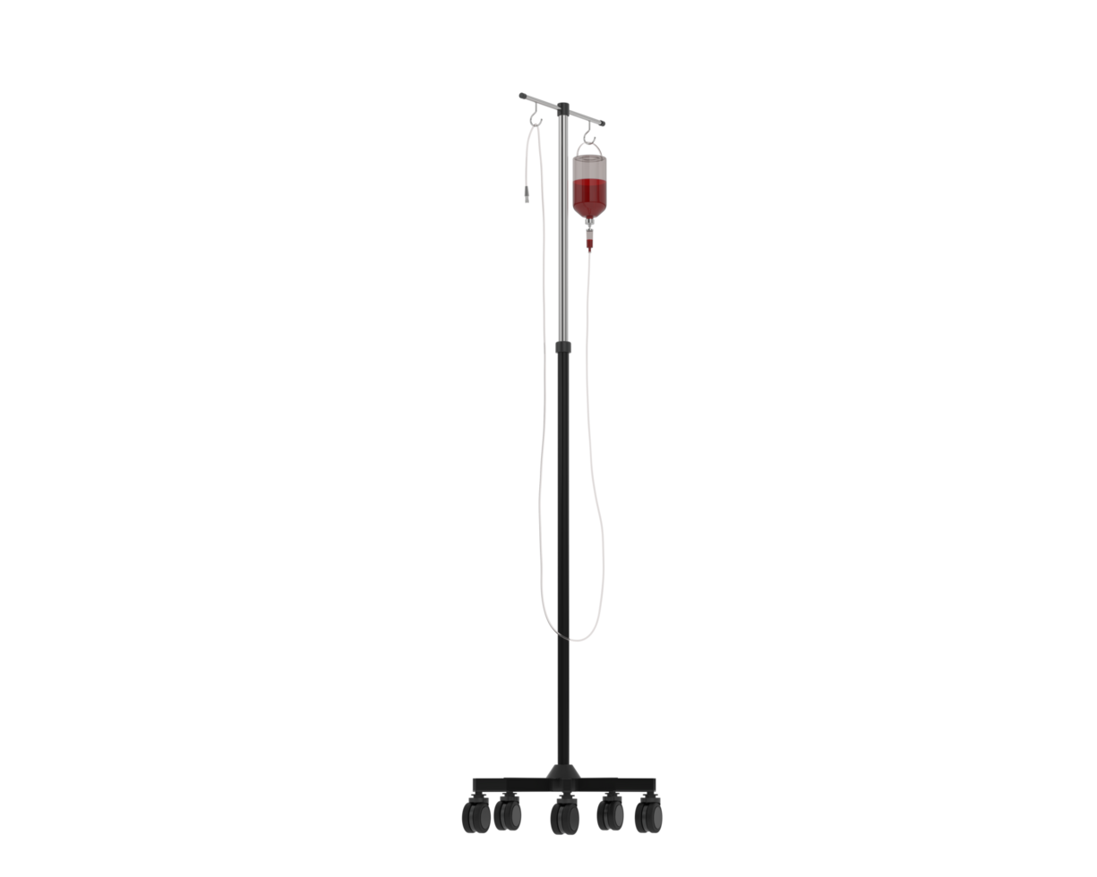Iv pole isolated on background. 3d rendering - illustration png