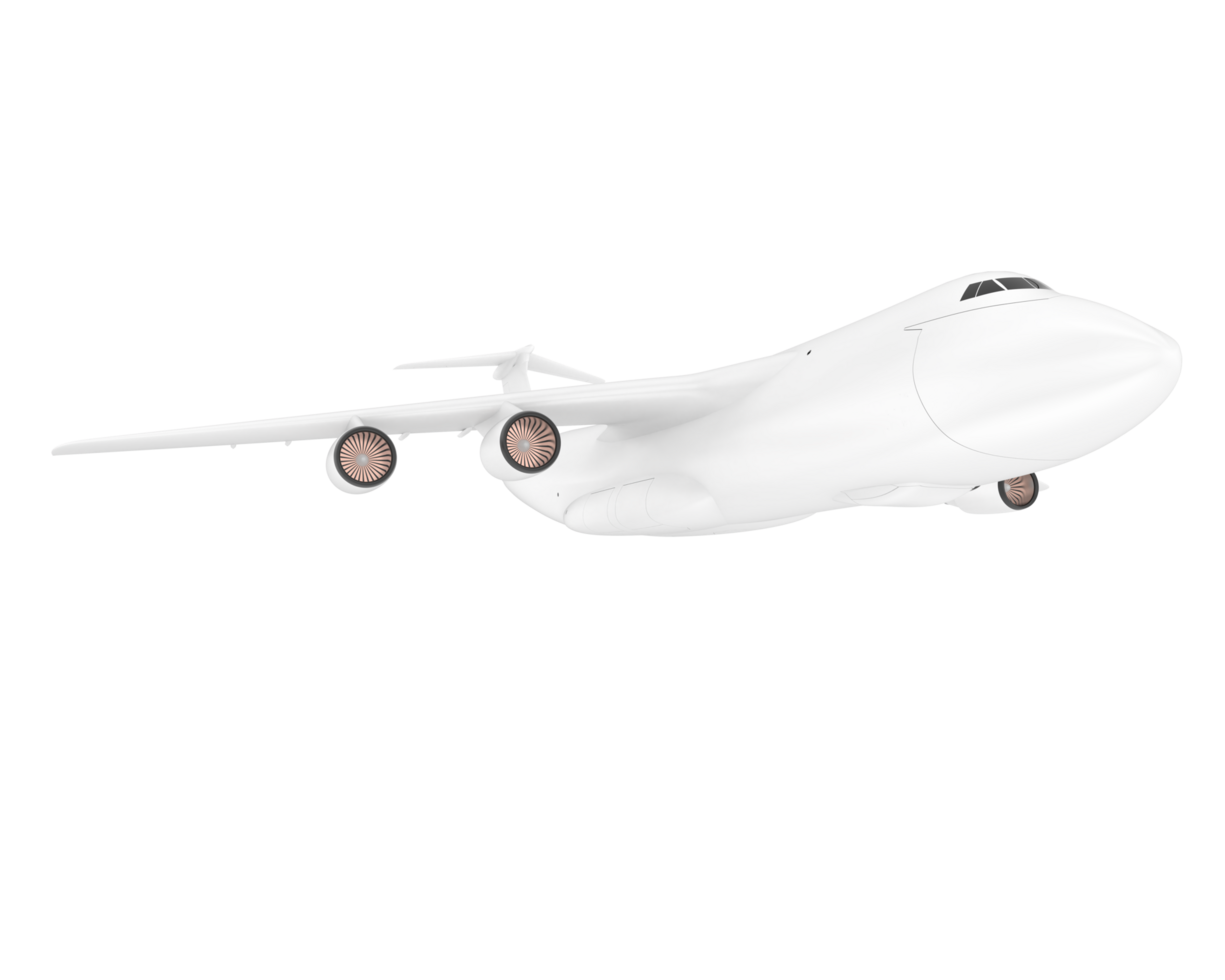 Cargo airplane isolated on background. 3d rendering - illustration png