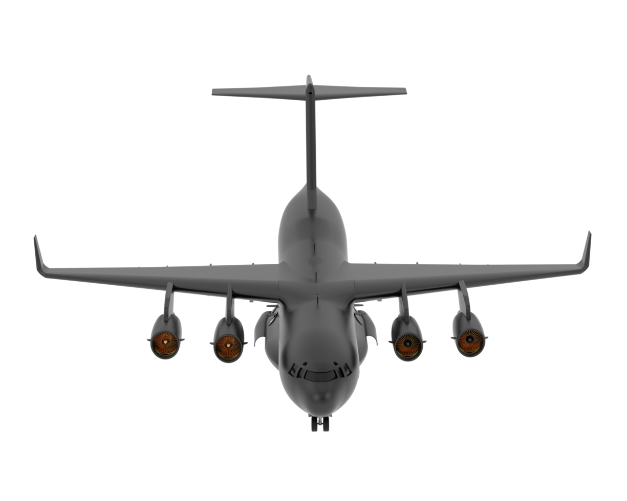 Cargo airplane isolated on background. 3d rendering - illustration png