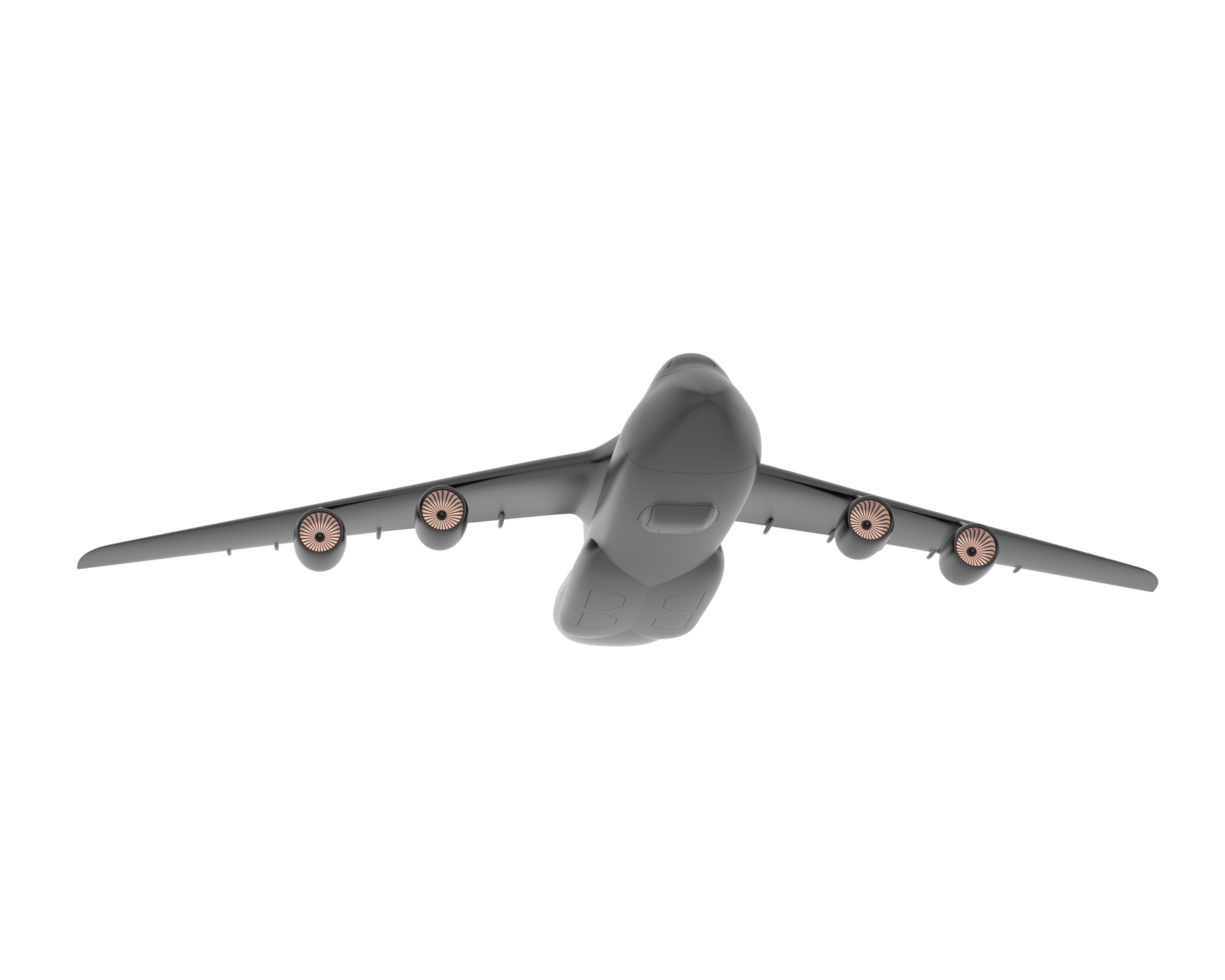 Cargo airplane isolated on background. 3d rendering - illustration png