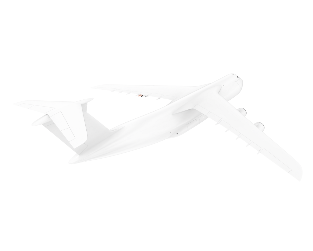 Cargo airplane isolated on background. 3d rendering - illustration png