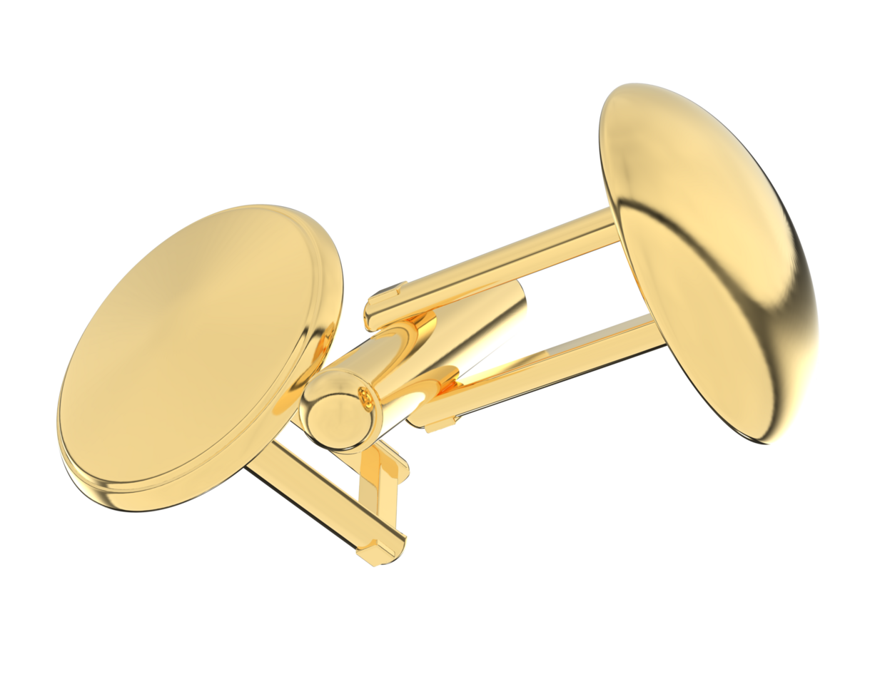 Cufflinks isolated on background. 3d rendering - illustration png