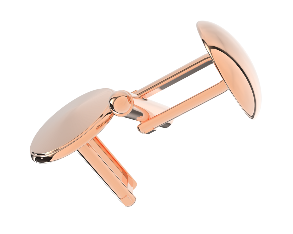 Cufflinks isolated on background. 3d rendering - illustration png