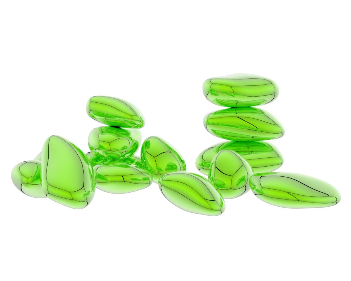 Beach stones isolated on background. 3d rendering - illustration png
