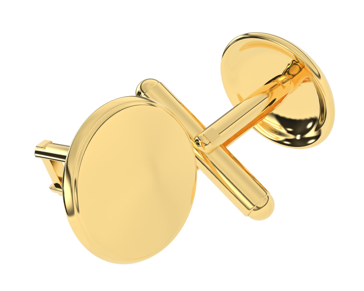 Cufflinks isolated on background. 3d rendering - illustration png