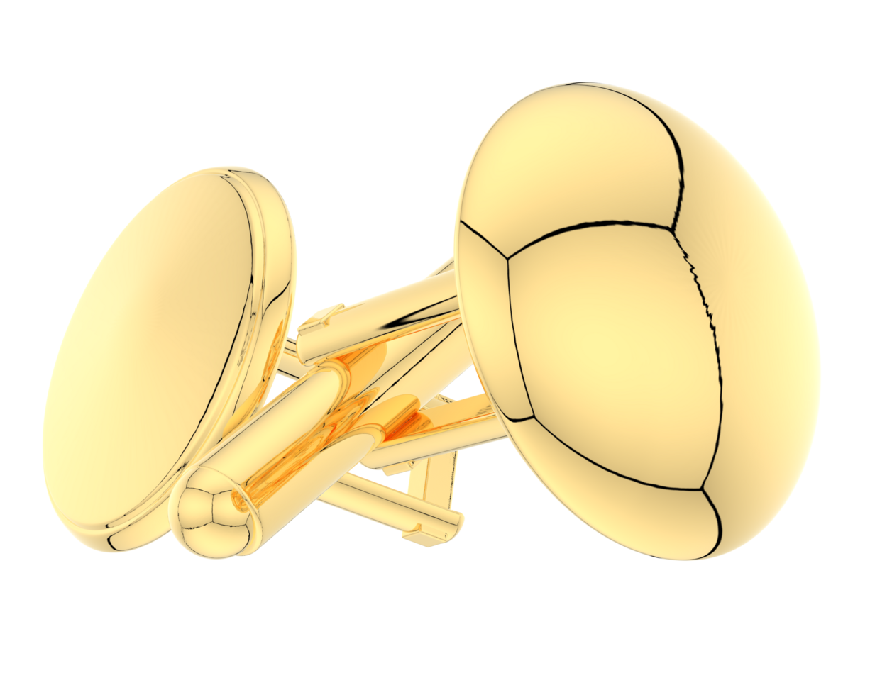 Cufflinks isolated on background. 3d rendering - illustration png