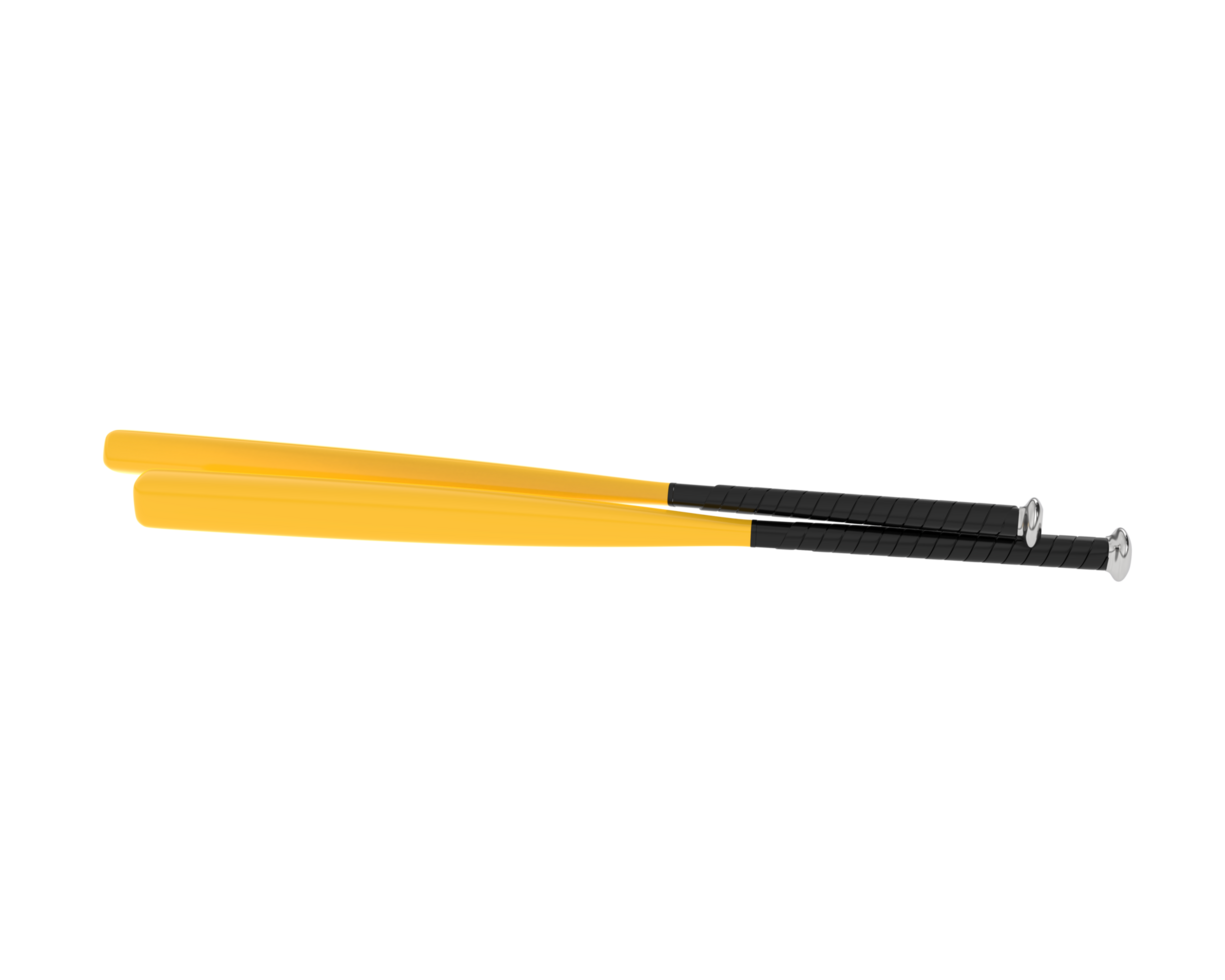 Baseball bat isolated on background. 3d rendering - illustration png