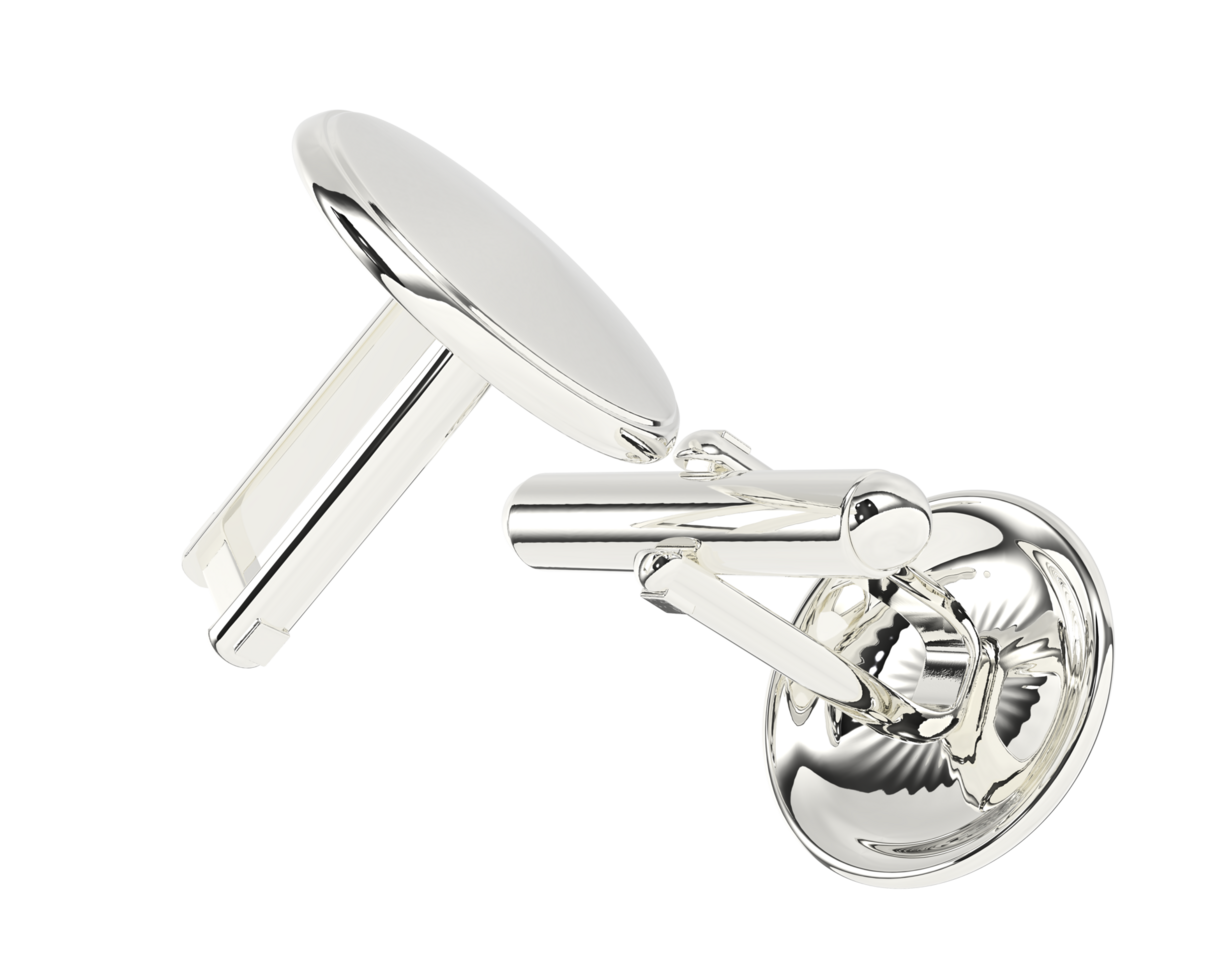 Cufflinks isolated on background. 3d rendering - illustration png