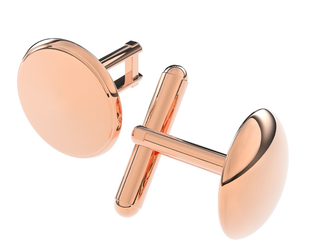 Cufflinks isolated on background. 3d rendering - illustration png