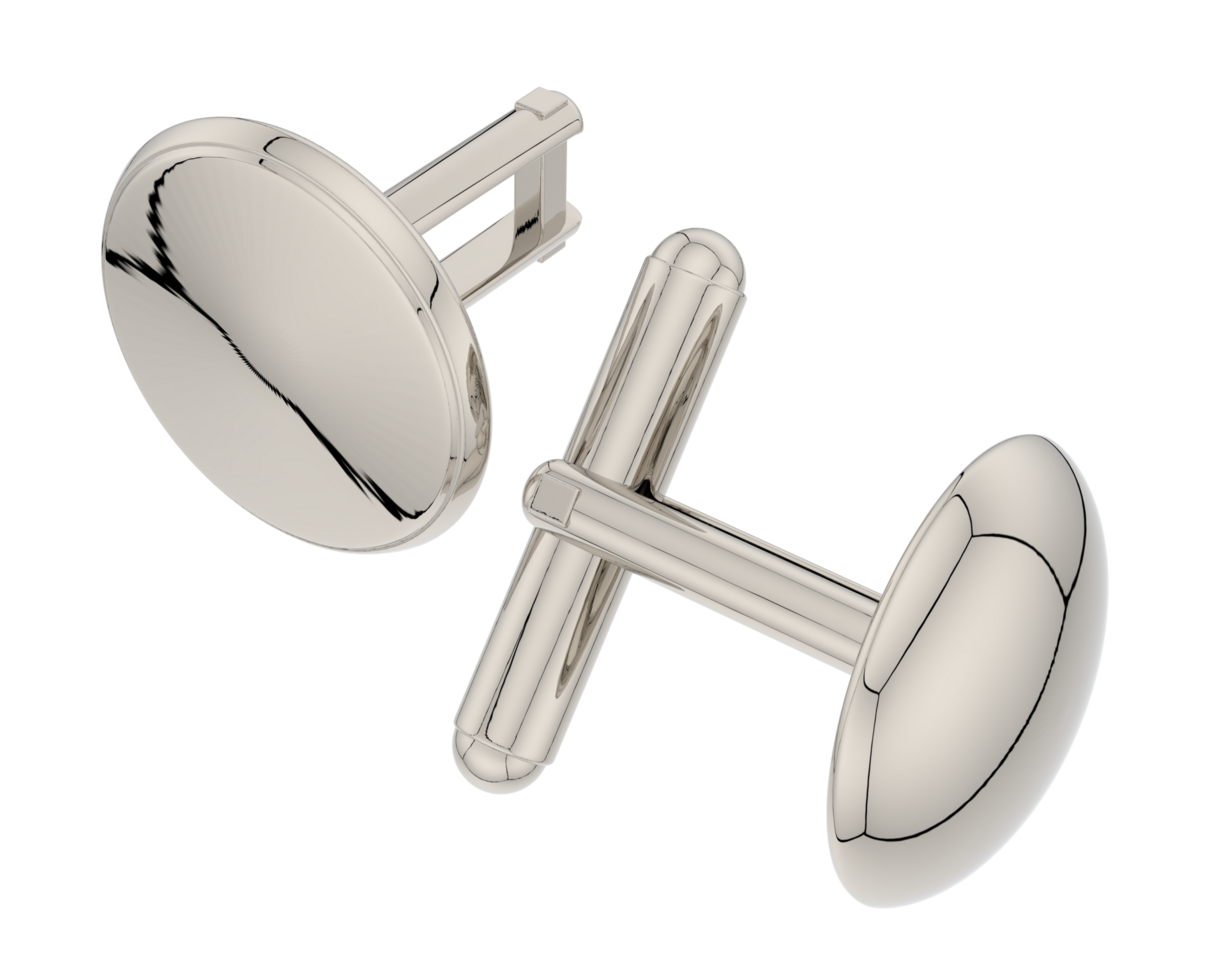 Cufflinks isolated on background. 3d rendering - illustration png