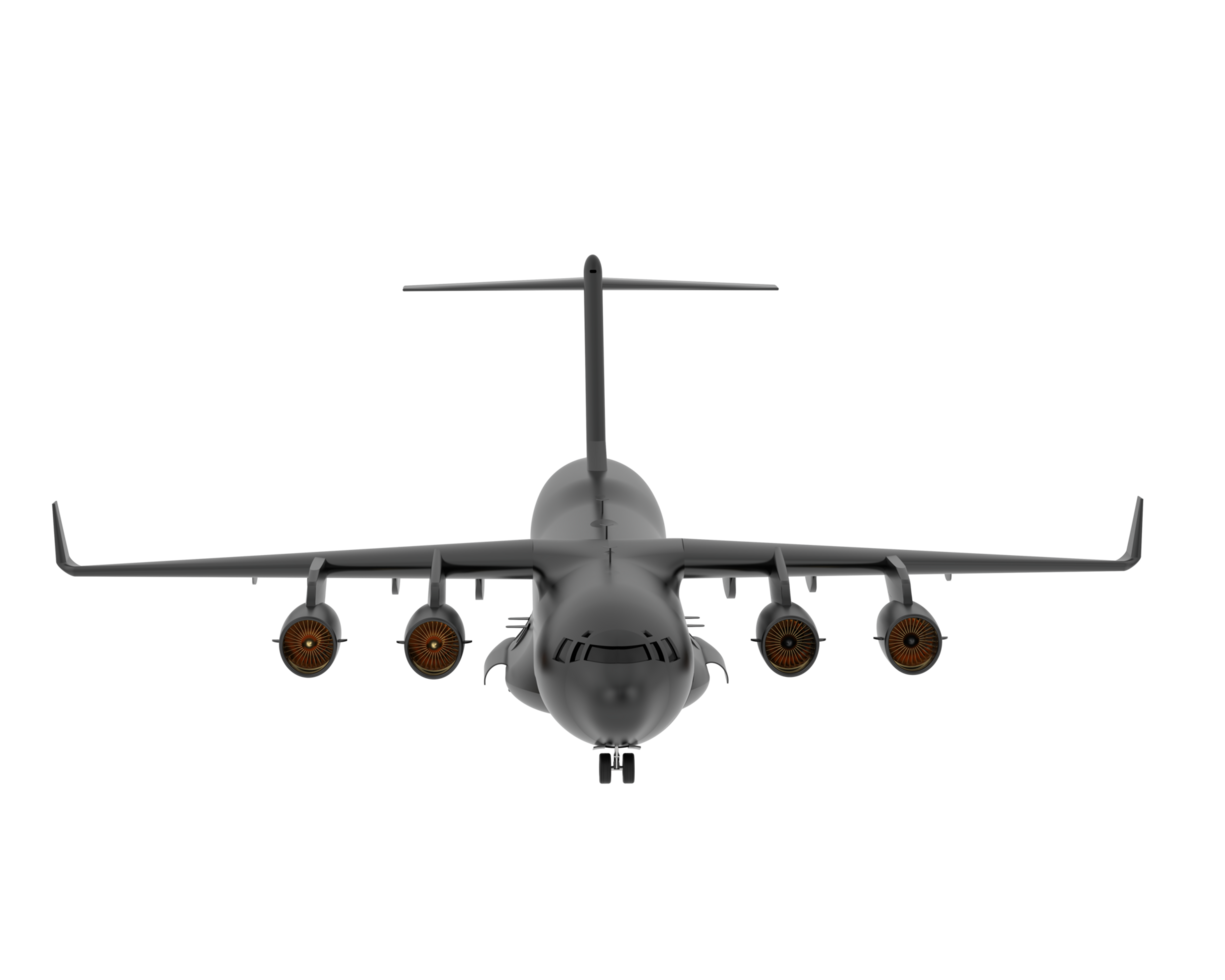 Cargo airplane isolated on background. 3d rendering - illustration png