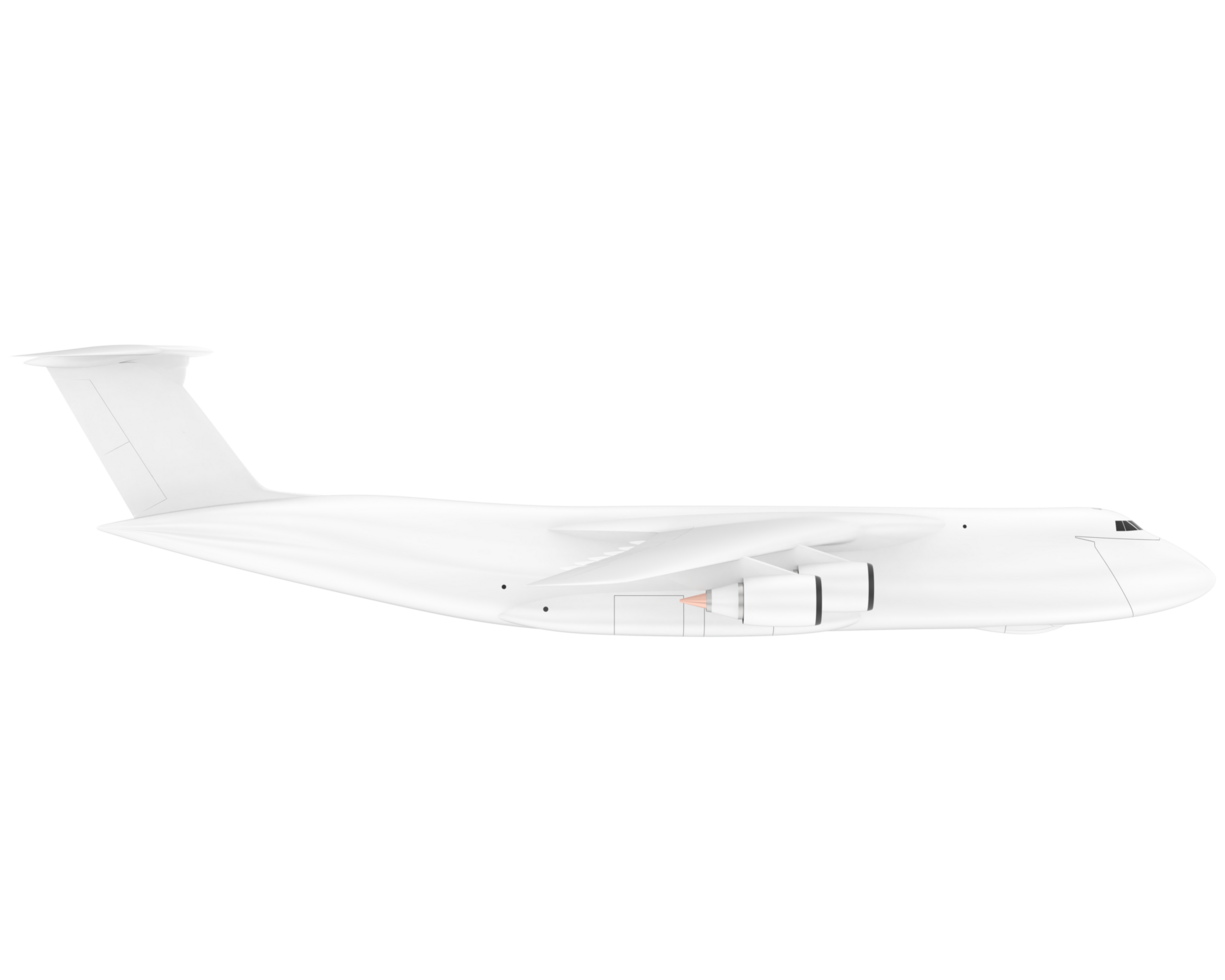 Cargo airplane isolated on background. 3d rendering - illustration png