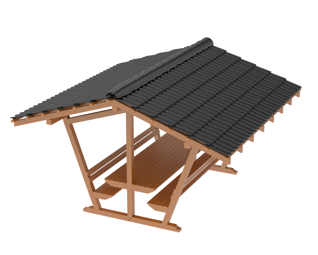 Garden table isolated on background. 3d rendering - illustration png