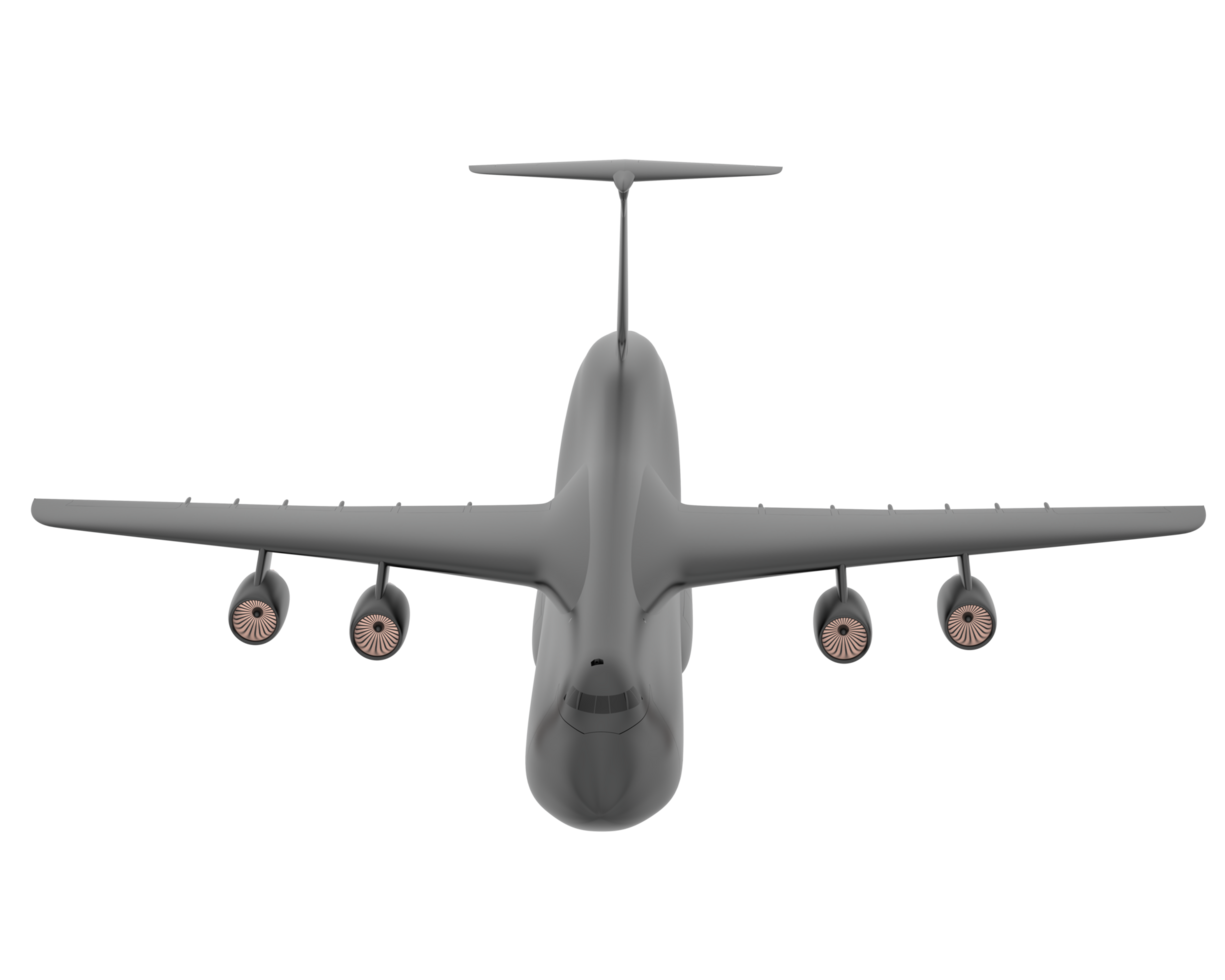 Cargo airplane isolated on background. 3d rendering - illustration png