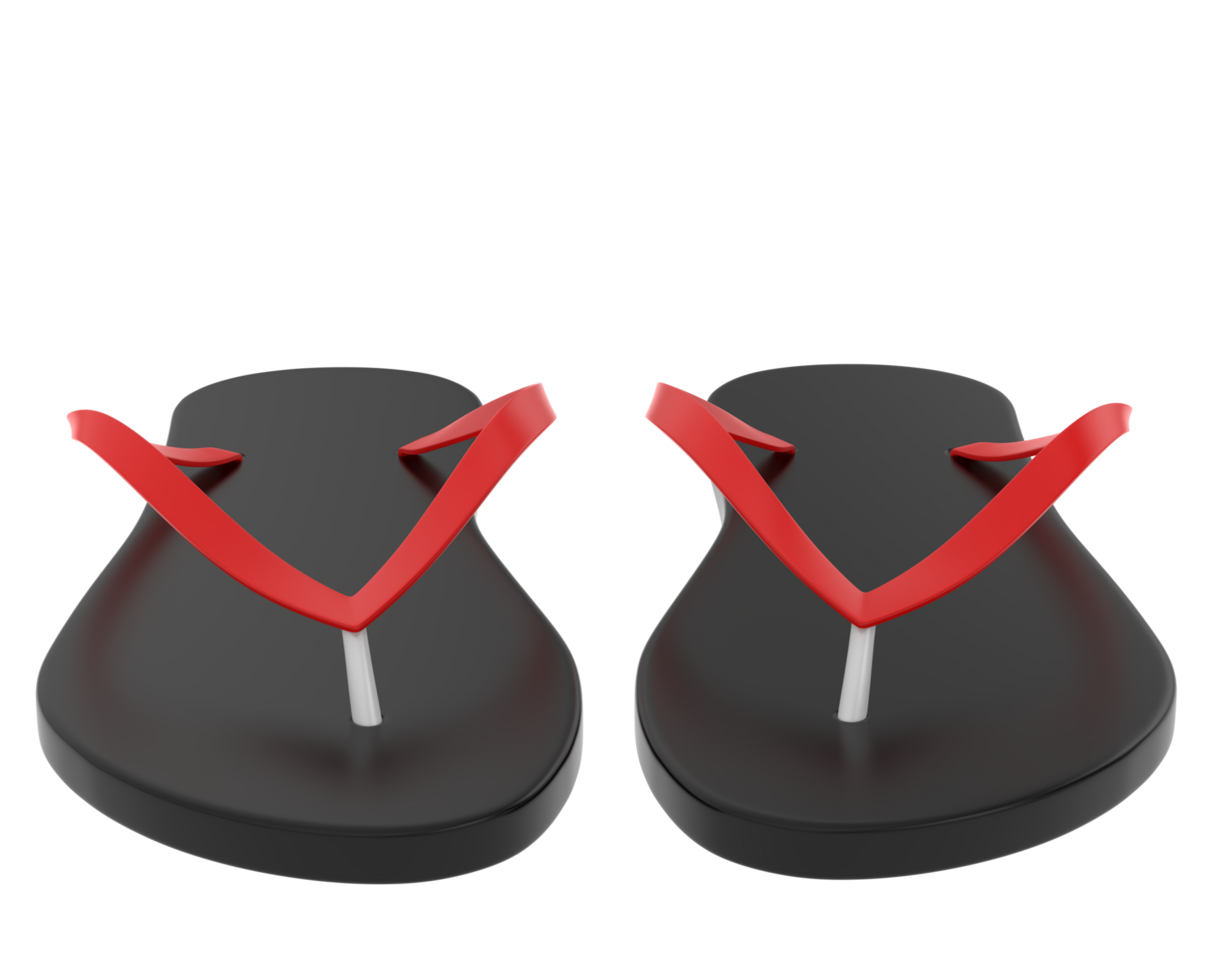 Flip flops isolated on background. 3d rendering - illustration png
