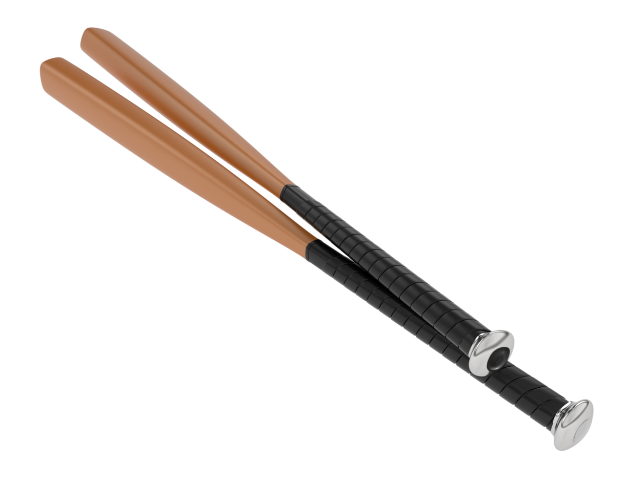 Baseball bat isolated on background. 3d rendering - illustration png