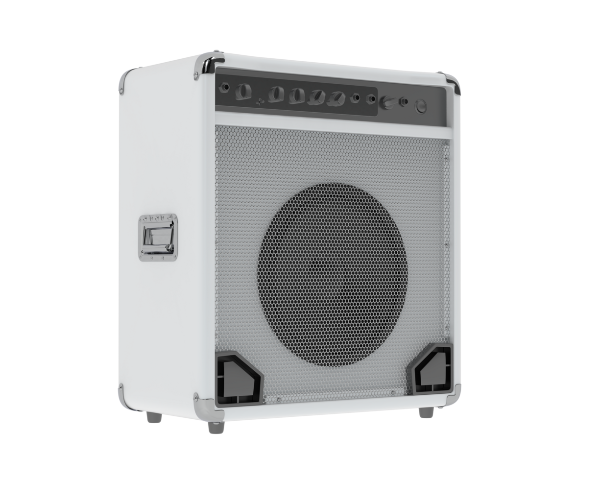 Bass amplifier isolated on background. 3d rendering - illustration png