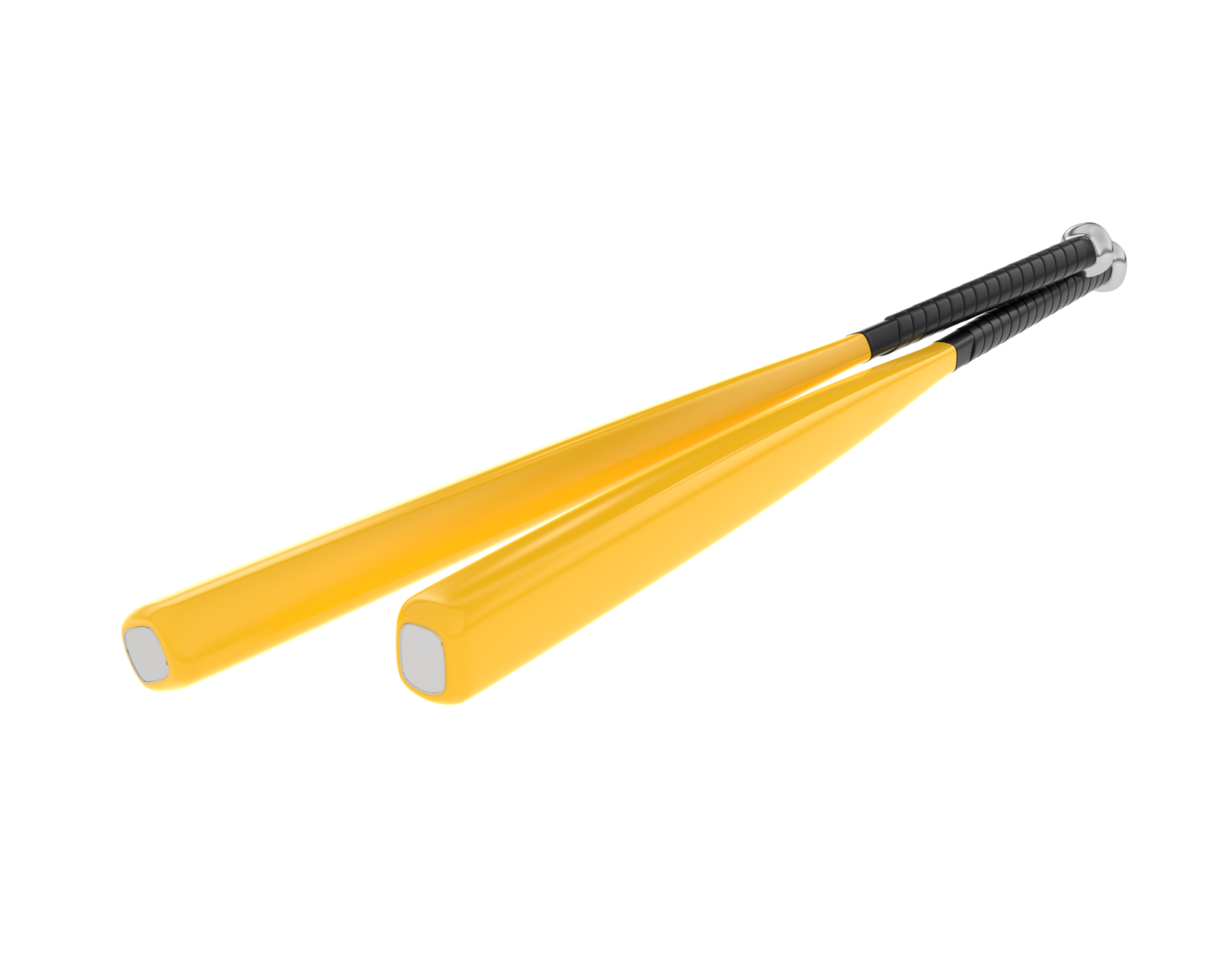 Baseball bat isolated on background. 3d rendering - illustration png