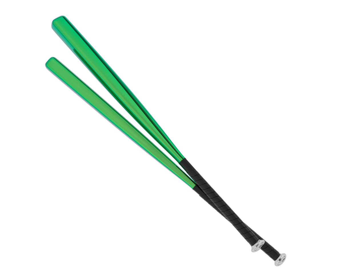 Baseball bat isolated on background. 3d rendering - illustration png