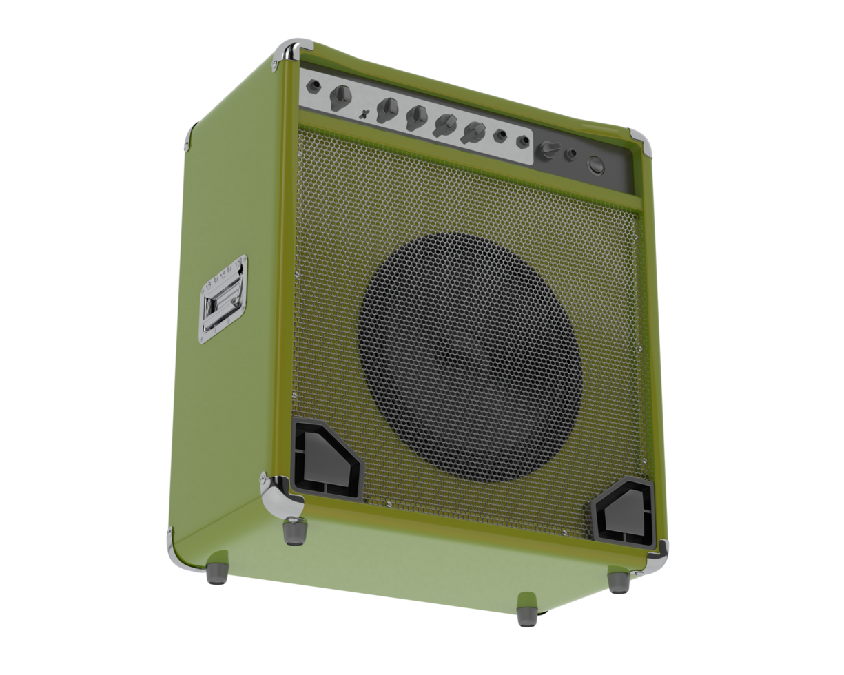 Bass amplifier isolated on background. 3d rendering - illustration png