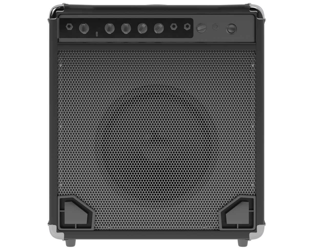 Bass amplifier isolated on background. 3d rendering - illustration png