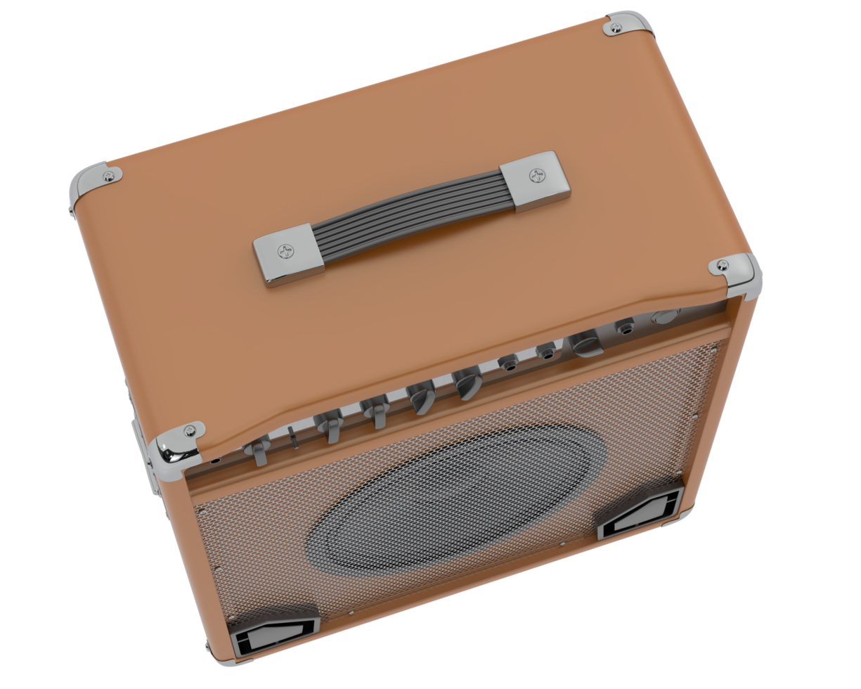 Bass amplifier isolated on background. 3d rendering - illustration png