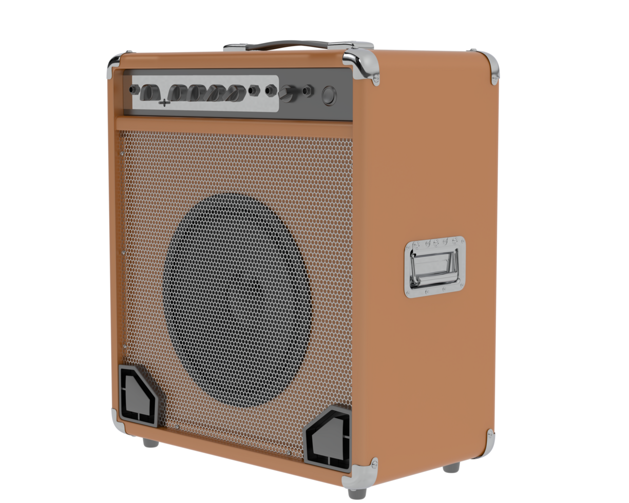 Bass amplifier isolated on background. 3d rendering - illustration png