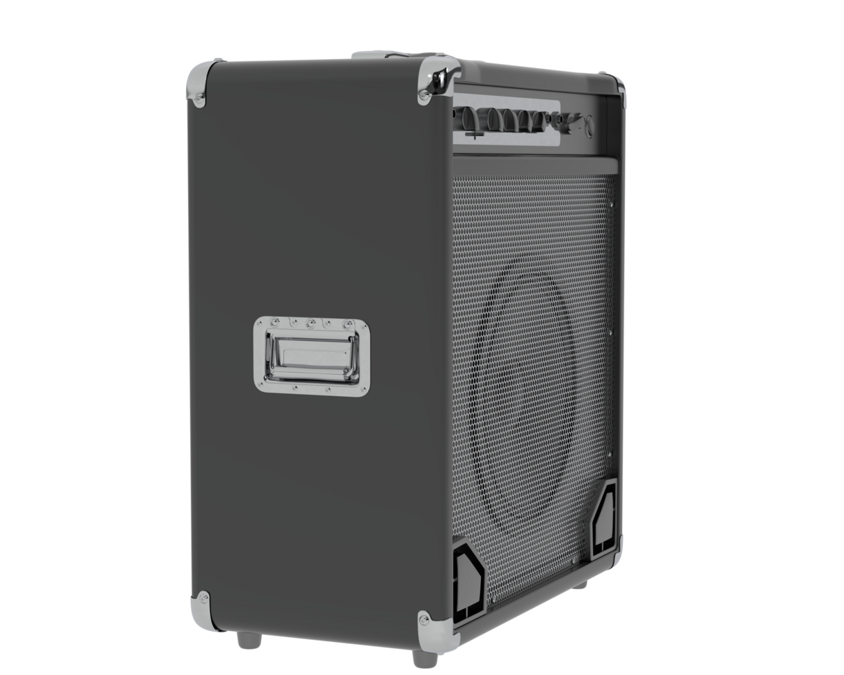 Bass amplifier isolated on background. 3d rendering - illustration png