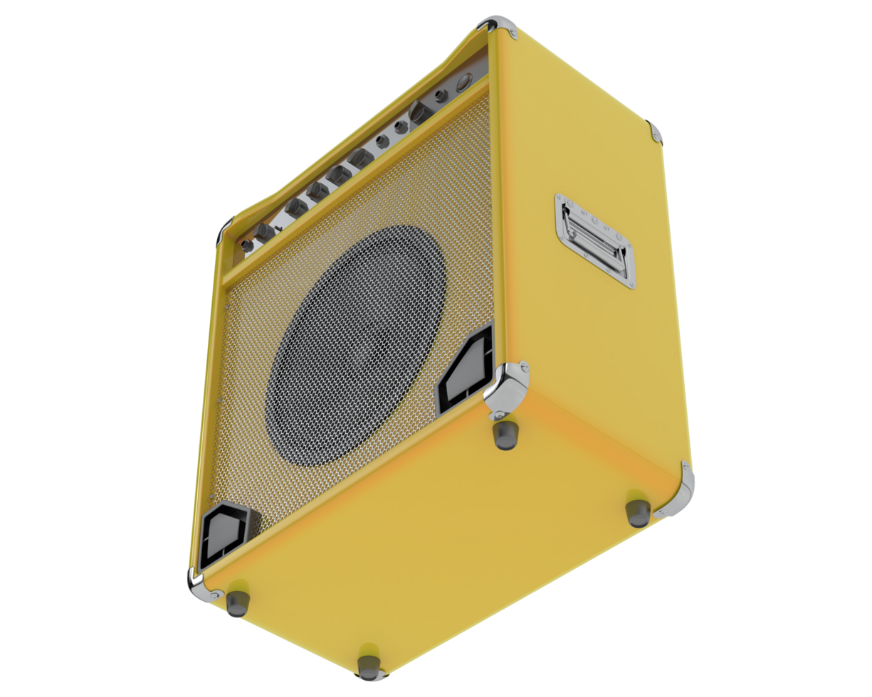 Bass amplifier isolated on background. 3d rendering - illustration png