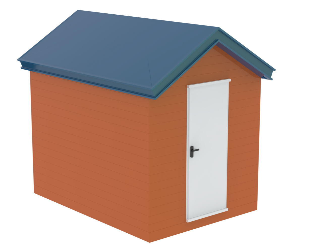 Beach hut isolated on background. 3d rendering - illustration png