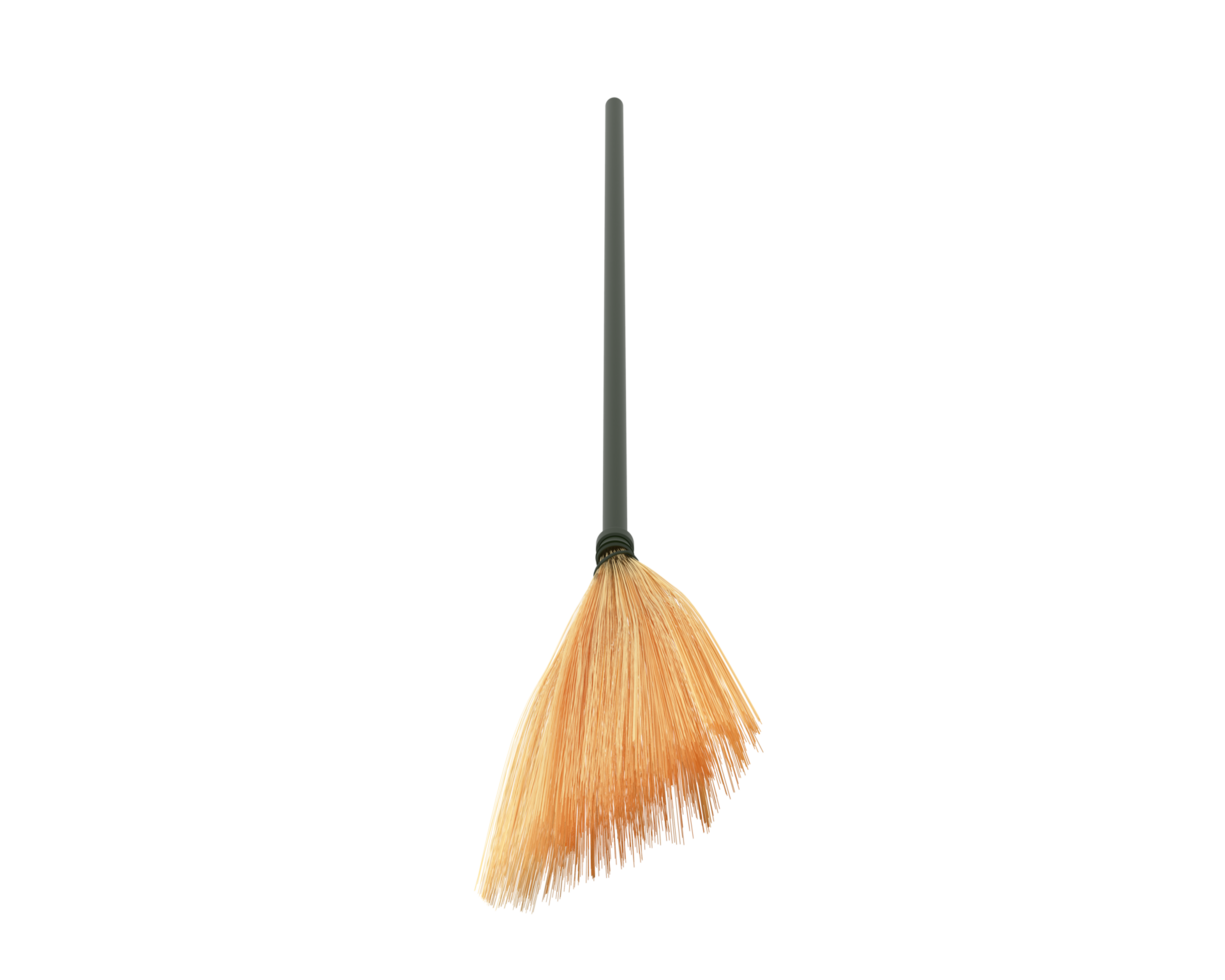 Broom isolated on background. 3d rendering - illustration png