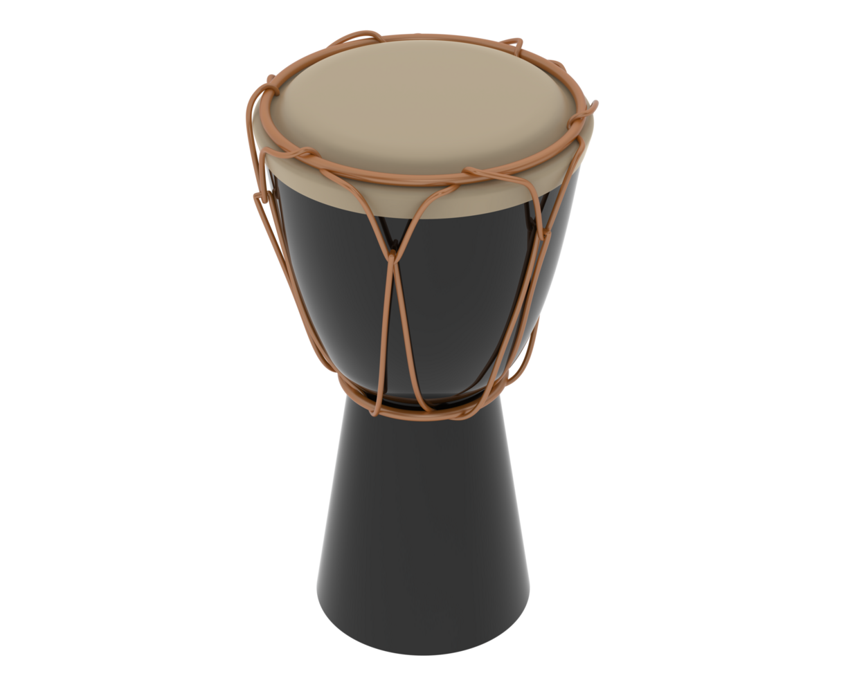 Bongo drum isolated on background. 3d rendering - illustration png