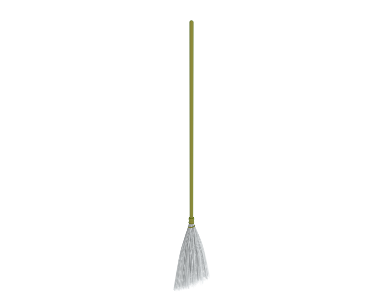 Broom isolated on background. 3d rendering - illustration png