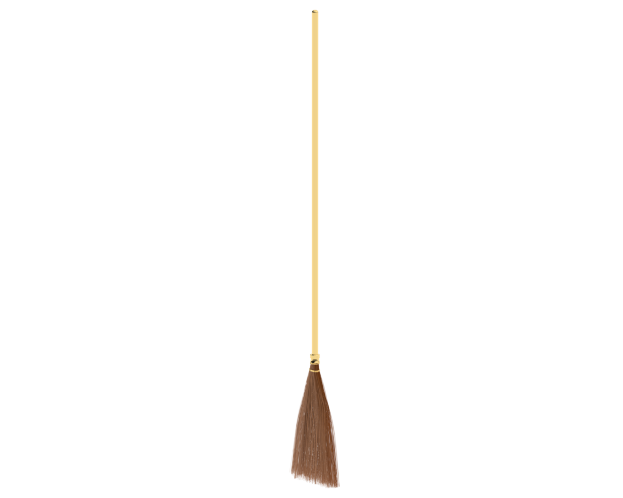 Broom isolated on background. 3d rendering - illustration png