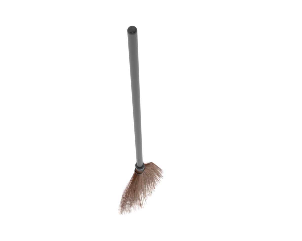 Broom isolated on background. 3d rendering - illustration png